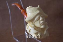 Pirate FIGURE Pipe BY KENAN Block Meerschaum-NEW Handmade Custom CASE#1502