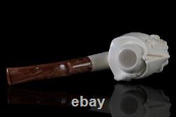 Pirate Figure PIPE BY CEVHER -BLOCK MEERSCHAUM-NEW-HAND CARVED-Custom Case#1275