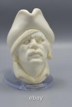 Pirate Figure Pipe Block Meerschaum-NEW Handmade Custom Fitted CASE#1241
