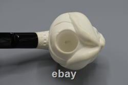 Pirate Figure Pipe Block Meerschaum-NEW Handmade Custom Fitted CASE#1241