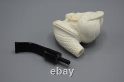 Pirate Figure Pipe Block Meerschaum-NEW Handmade Custom Fitted CASE#1241