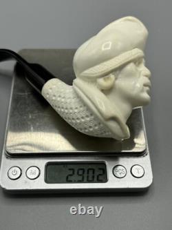 Pirate Figure Pipe Block Meerschaum-NEW Handmade Custom Fitted CASE#1241