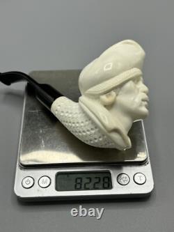 Pirate Figure Pipe Block Meerschaum-NEW Handmade Custom Fitted CASE#1241