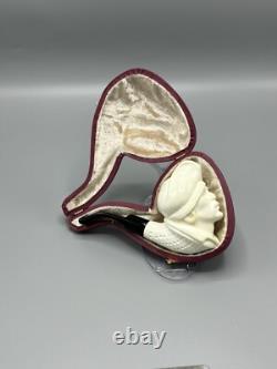 Pirate Figure Pipe Block Meerschaum-NEW Handmade Custom Fitted CASE#1241