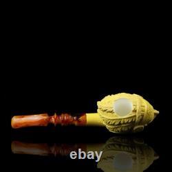Pirates Of Caribbean Figure Pipe Block Meerschaum-NEW Handmade Fitted CASE#1486