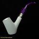 Poker Block Meerschaum Pipes, 925 Silver, Smoking Pipe, Tobacco + Case Agm85