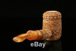 Poker Embossed Block Meerschaum Pipe in a fitted case 9130