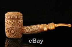 Poker Embossed Block Meerschaum Pipe in a fitted case 9130