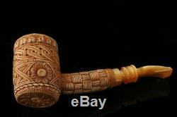 Poker Embossed Block Meerschaum Pipe in a fitted case 9130