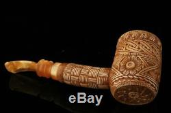 Poker Embossed Block Meerschaum Pipe in a fitted case 9130