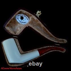 Poker Meerschaum Pipe, Estate pipe, Antique Block Meerschaum, Tobacco AGM-994