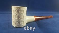 Poker pipe from block meerschaum, unsmoked meerschaum pipe