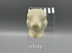Rabbit / Bunny Figure Pipe block Meerschaum Handmade New Custom Made Case#1590
