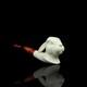 Rabbit / Bunny Figure Pipe Block Meerschaum Handmade New Custom Made Case#1843