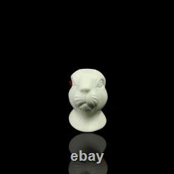 Rabbit / Bunny Figure Pipe block Meerschaum Handmade New Custom Made Case#1843