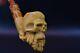 Ragnar Skull Pipe Handmade From Turkey Block Meerschaum-new W Case#99