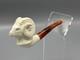 Ram Figure Pipe Block Meerschaum Handmade New With Case#318