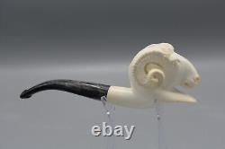 Ram Figure Pipe By Cevher Block Meerschaum Handmade NEW With Case#1853