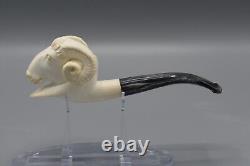 Ram Figure Pipe By Cevher Block Meerschaum Handmade NEW With Case#1853