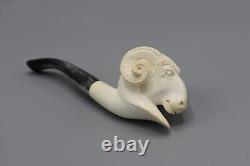 Ram Figure Pipe By Cevher Block Meerschaum Handmade NEW With Case#1853