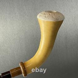 Real African Gourd Calabash with Solid Block Meerschaum Bowl by Paykoc M03739