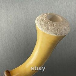 Real African Gourd Calabash with Solid Block Meerschaum Bowl by Paykoc M03739