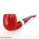 Red Billiard Agovem Block Meerschaum Pipe W Silver, Handcarved Pipe, Agm-794