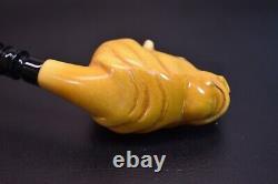 Rhino Head Pipe By Kenan Block Meerschaum-NEW Handmade With Case#1327