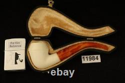 Rhodesian Hand Carved Block Meerschaum Pipe with custom CASE 11984