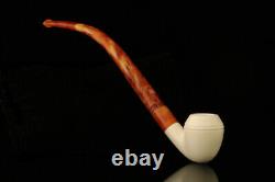 Rhodessian Churchwarden Block Meerschaum Pipe with fitted case M2103