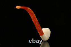 Rhodessian Churchwarden Block Meerschaum Pipe with fitted case M2103