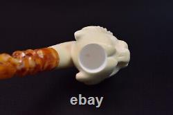 Roaring Tiger Pipe New Block Meerschaum Handmade W Fitted Case#192