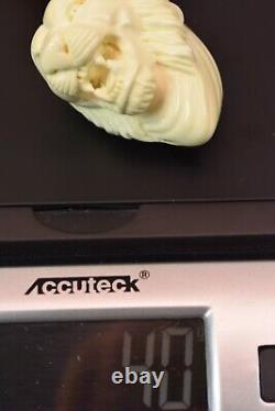 Roaring Tiger Pipe New Block Meerschaum Handmade W Fitted Case#192