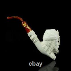 Roman Royal Knight Pipe By ERDOGAN EGE Block Meerschaum-NEW W Fitted Case#273