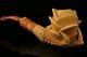 Rose In Claw Hand Made Block Meerschaum Pipe With Custom Case 10903
