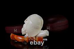 Royal Knight Pipe By Erdogan EGE Handmade Block Meerschaum-NEW W CASE#85