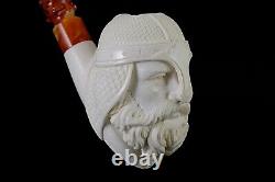 Royal Knight Pipe By Erdogan EGE Handmade Block Meerschaum-NEW W CASE#85