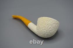 Rustic Fat Dublin Pipe new-block Meerschaum Handmade Case#836