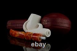Rusticated CLAW Pipe BY Ali Block Meerschaum-NEW Handmade W CASE#1545