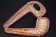 Rusticated Colonial Horn New Block Meerschaum Handmade W Case-stand#1185