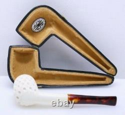 SMS Handcarved Block Meerschaum In Velvet Case