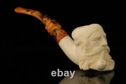 Santa Claus Smoking Block Meerschaum Pipe with fitted case M1432