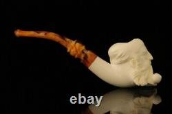 Santa Claus Smoking Block Meerschaum Pipe with fitted case M1432