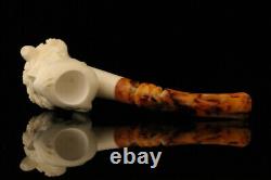 Santa Claus Smoking Block Meerschaum Pipe with fitted case M1432