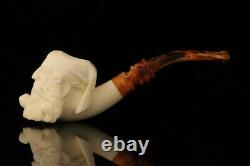 Santa Claus Smoking Block Meerschaum Pipe with fitted case M1432