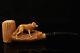 Servi Meerschaum Lonely Wolf Block Meerschaum Pipe By Kenan With +case 15061