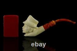 Sherlock Holmes figure&Dr Watson pipes New Handmade Block Meerschaum W Case#918