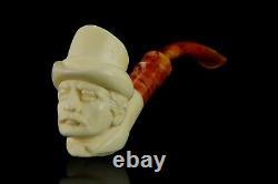 Sherlock Holmes figure&Dr Watson pipes New Handmade Block Meerschaum W Case#918