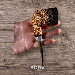 Silver Handmade Block Meerschaum Pipe (Air Room)