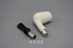 Silver Spigot Billiard PIPE-BLOCK MEERSCHAUM-NEW-HAND CARVED W Case#1664